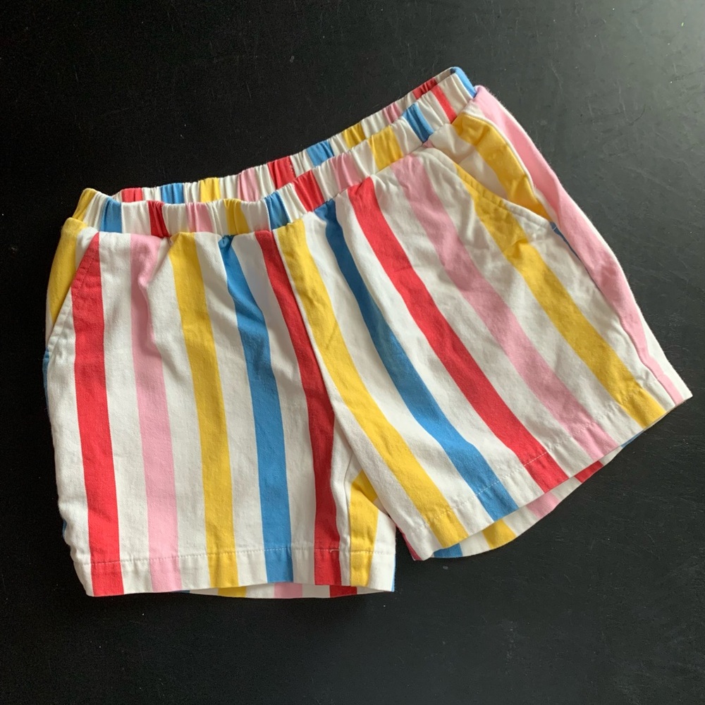 Hanna Andersson Girls Striped Cotton Shorts Size 10